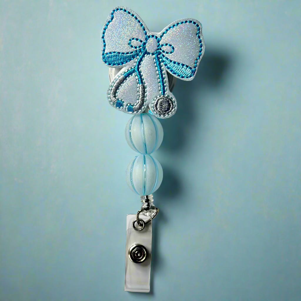Bow Stethoscope Badge Reel