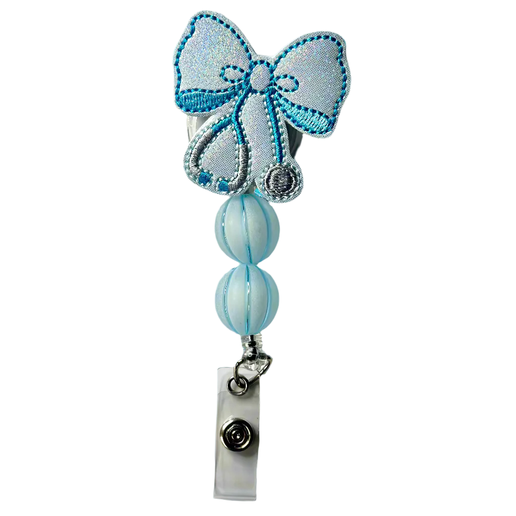 Bow Stethoscope Badge Reel
