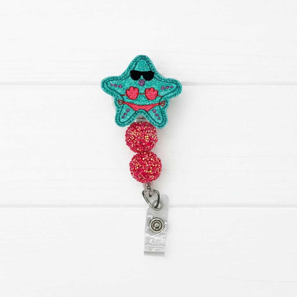 Bikini Star Fish Badge Reel