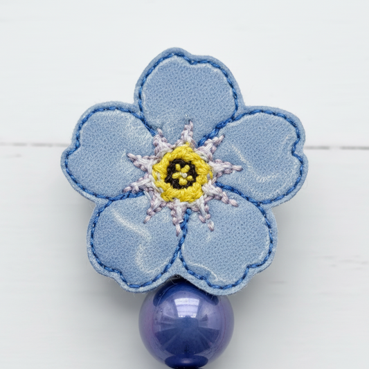 Morning Glory Flower Badge Reel