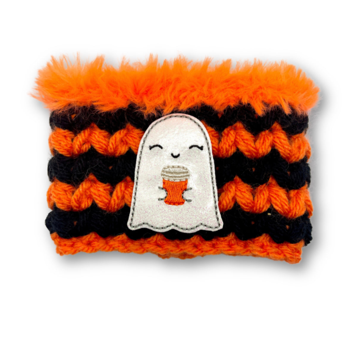 Happy ghost coffee cozy