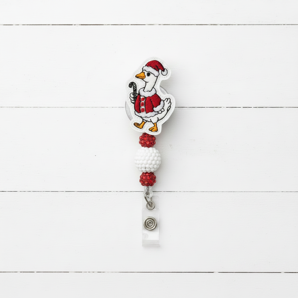 Santa Goose Badge Reel