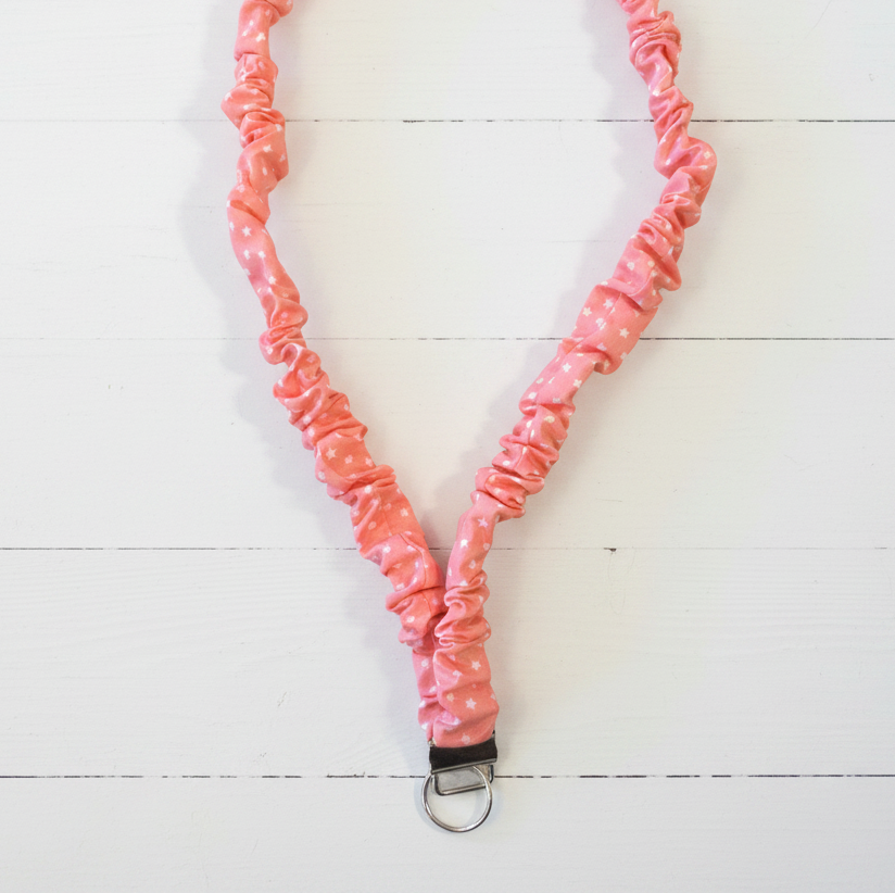 Pink Star Scrunchie Lanyard