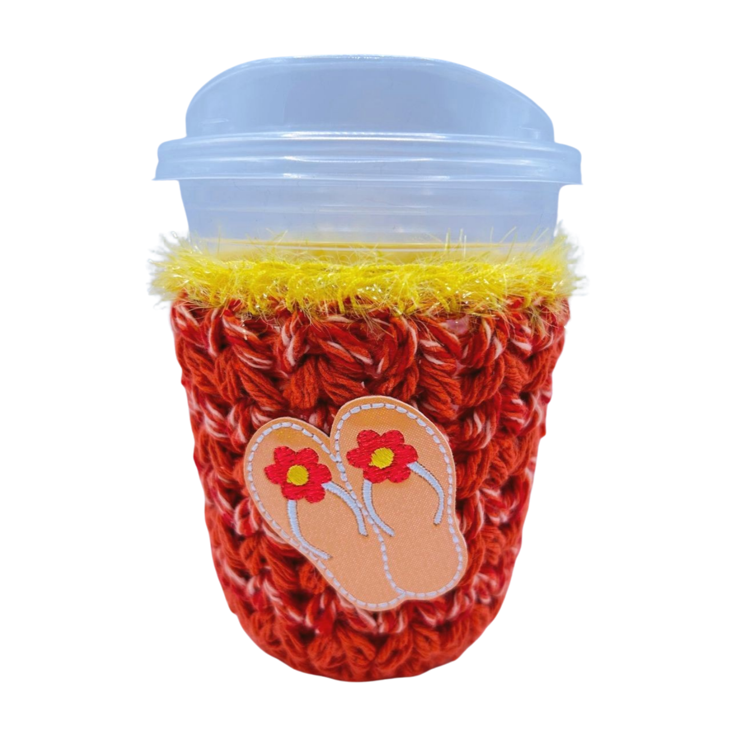 Orange flip flop cozy