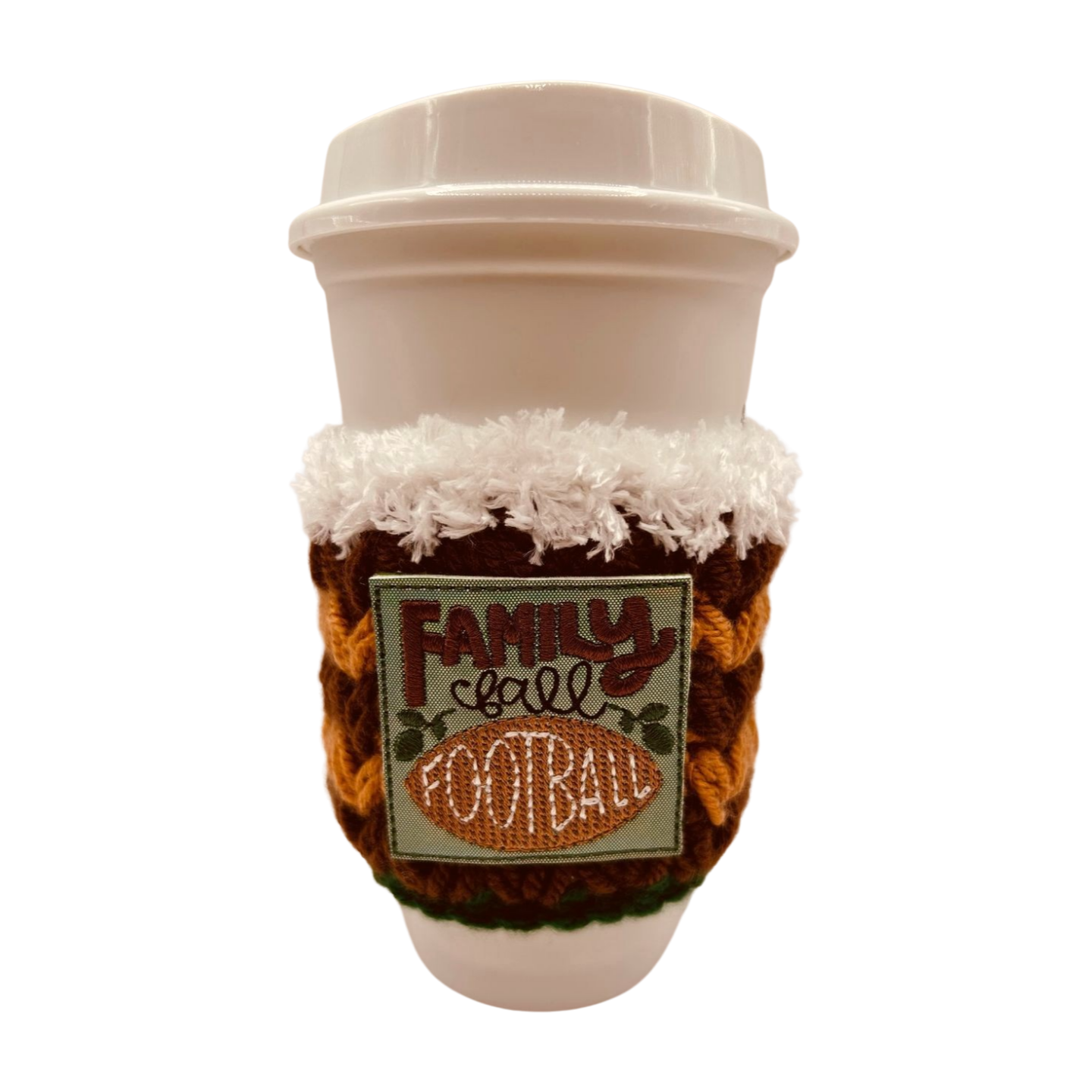 Family Fall Football coffee cozy