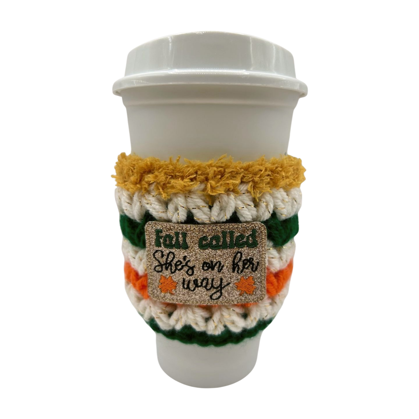 Fall called, she’s on her way coffee cozy