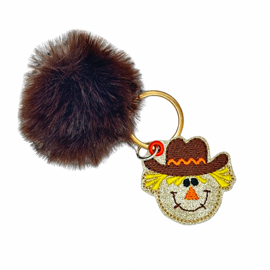 Scarecrow Pom Pom Keychain