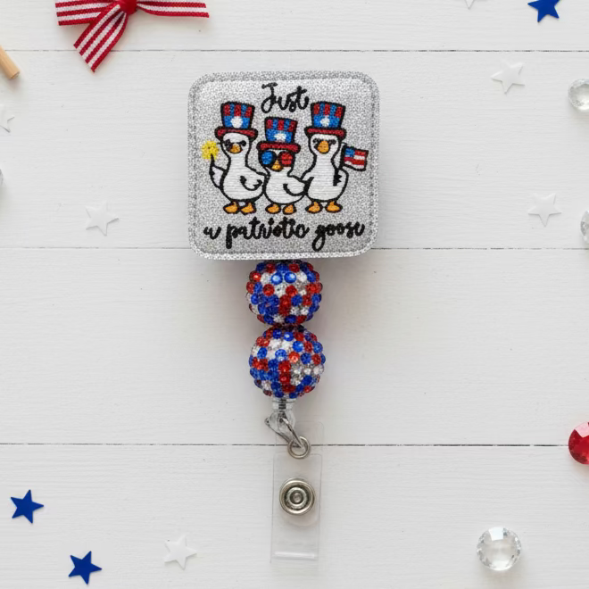 Just a Patriotic Goose Badge Reel