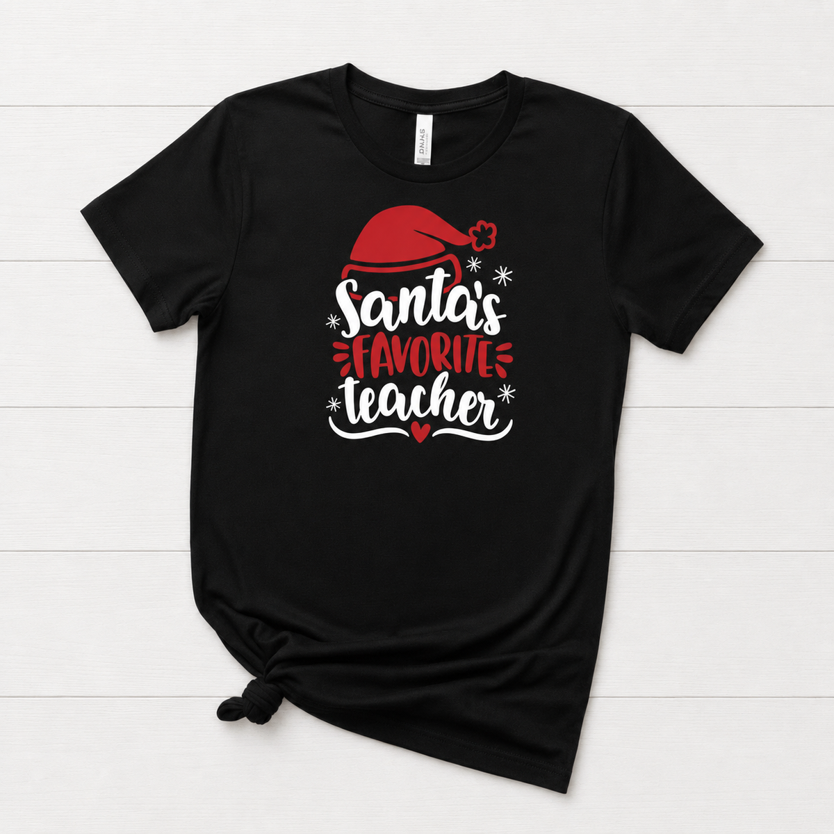Santa’s Favorite Teacher T-shirt, handmade t-shirt