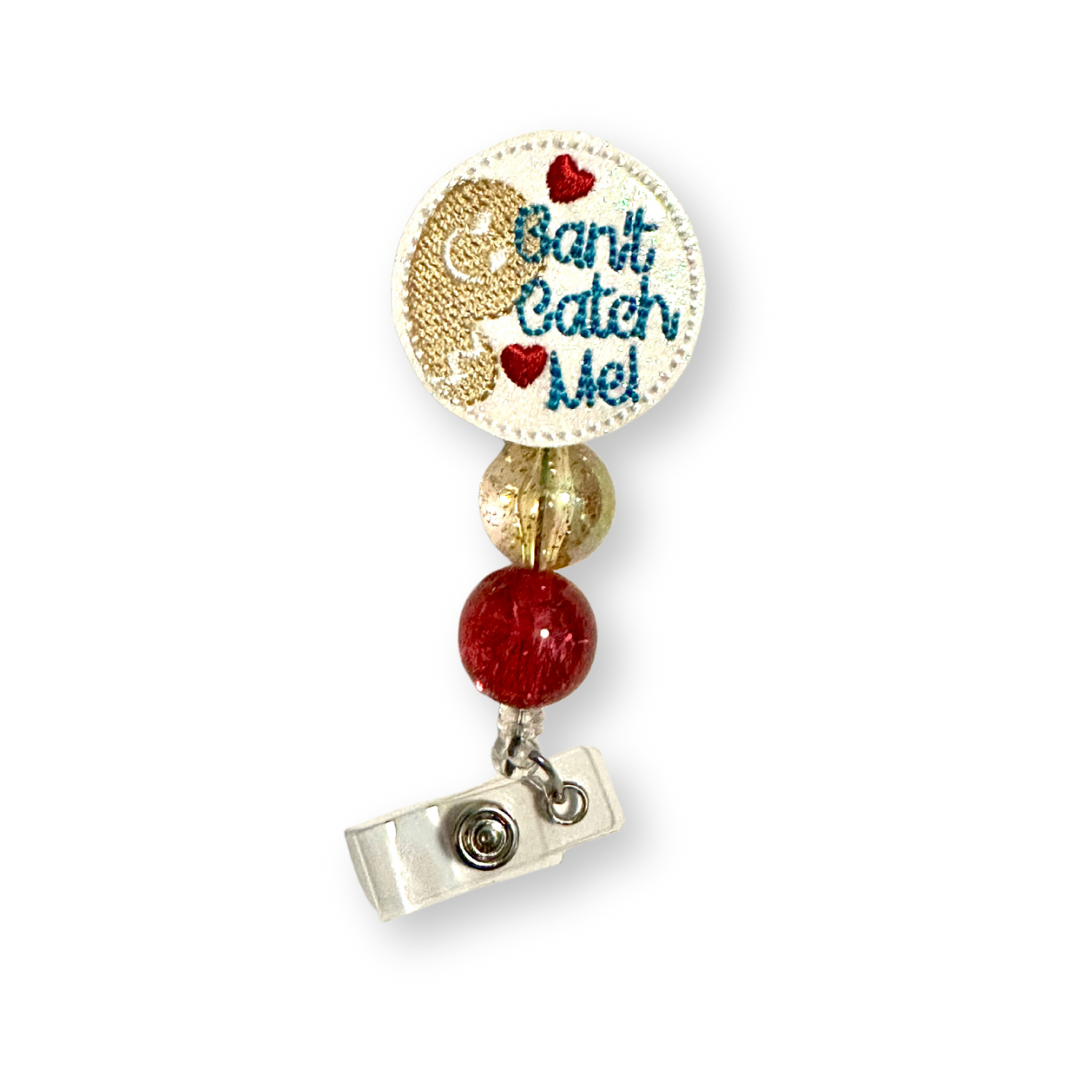 Gingerbread Man Badge Reel
