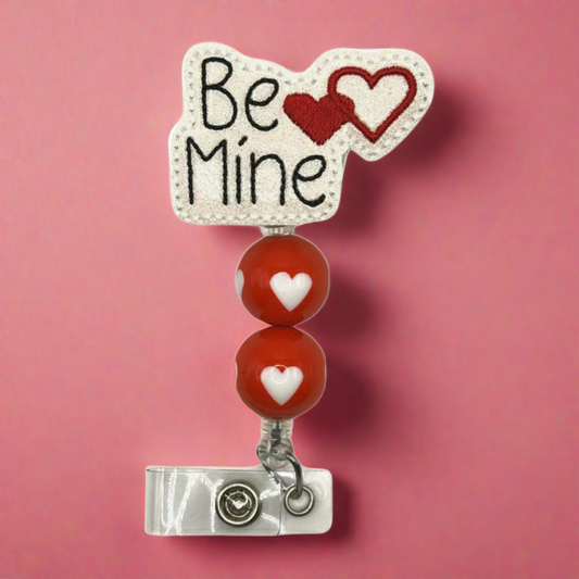 Be Mine Beaded Badge Reel