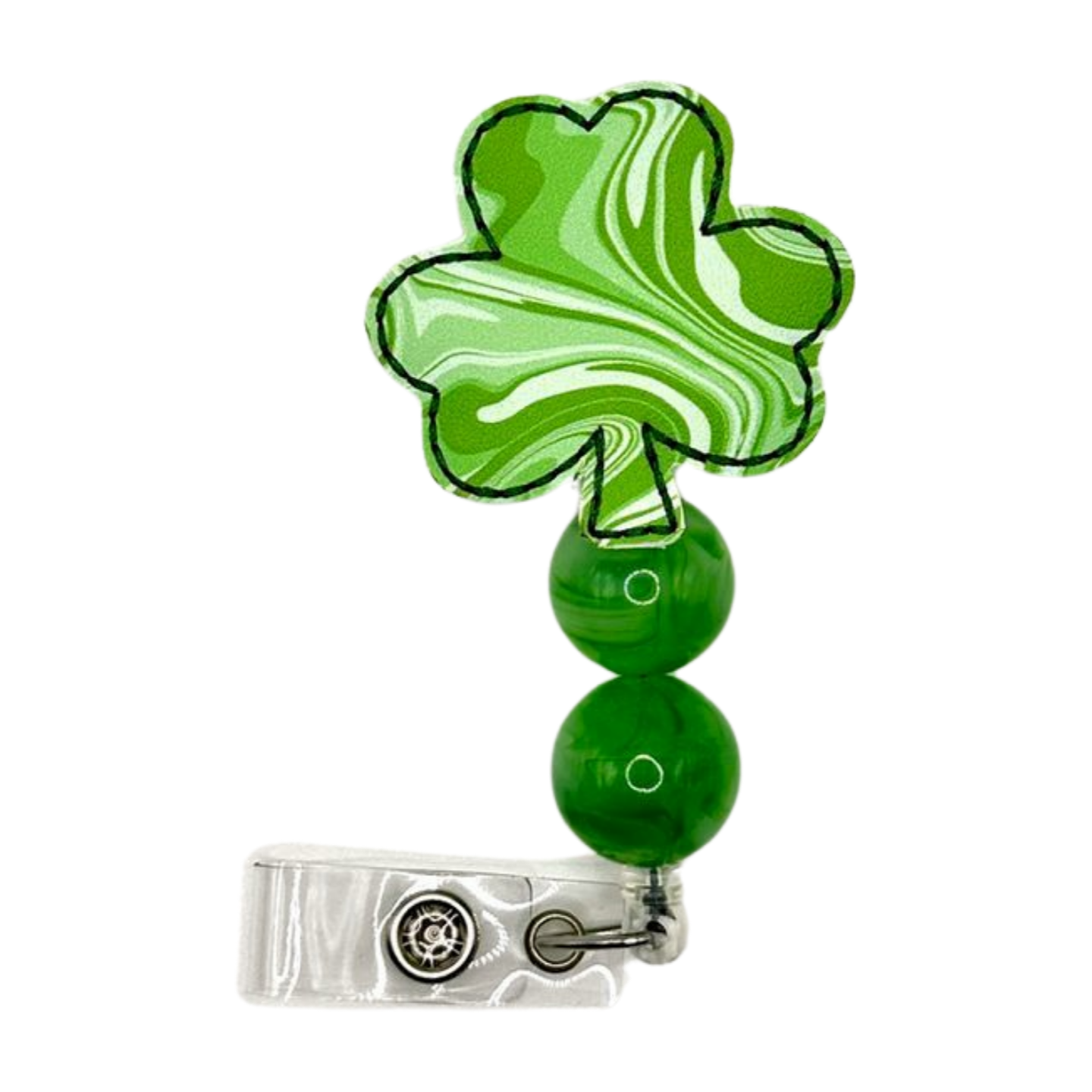 Marble Shamrock Badge Reel