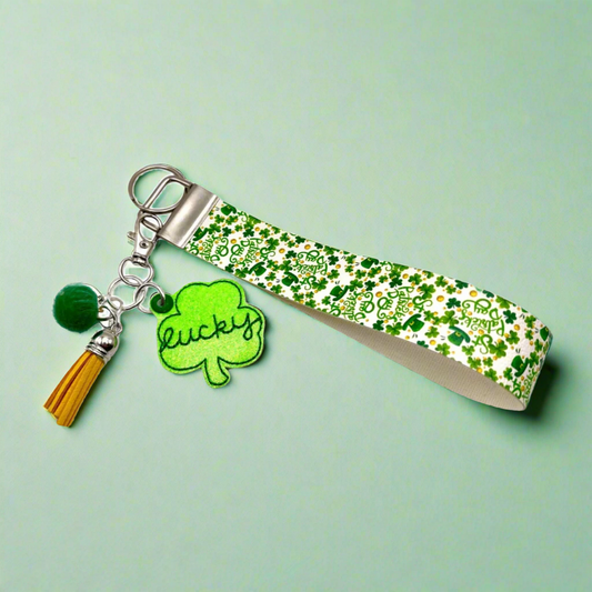 Lucky Shamrock Keychain and Wristlet