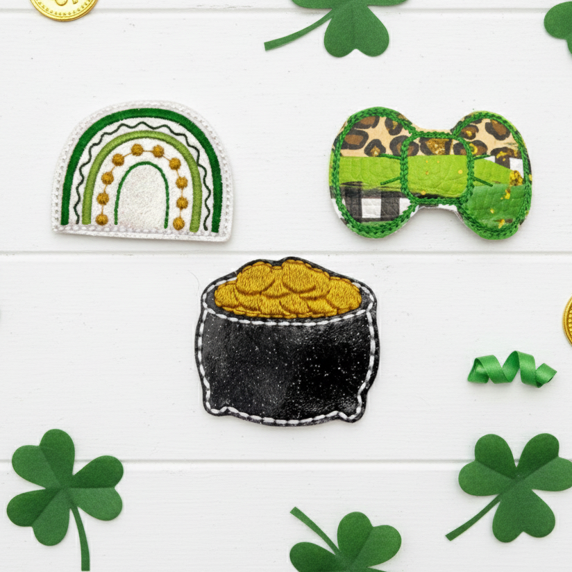 Saint Patrick’s Day Hair Bow Clip Set