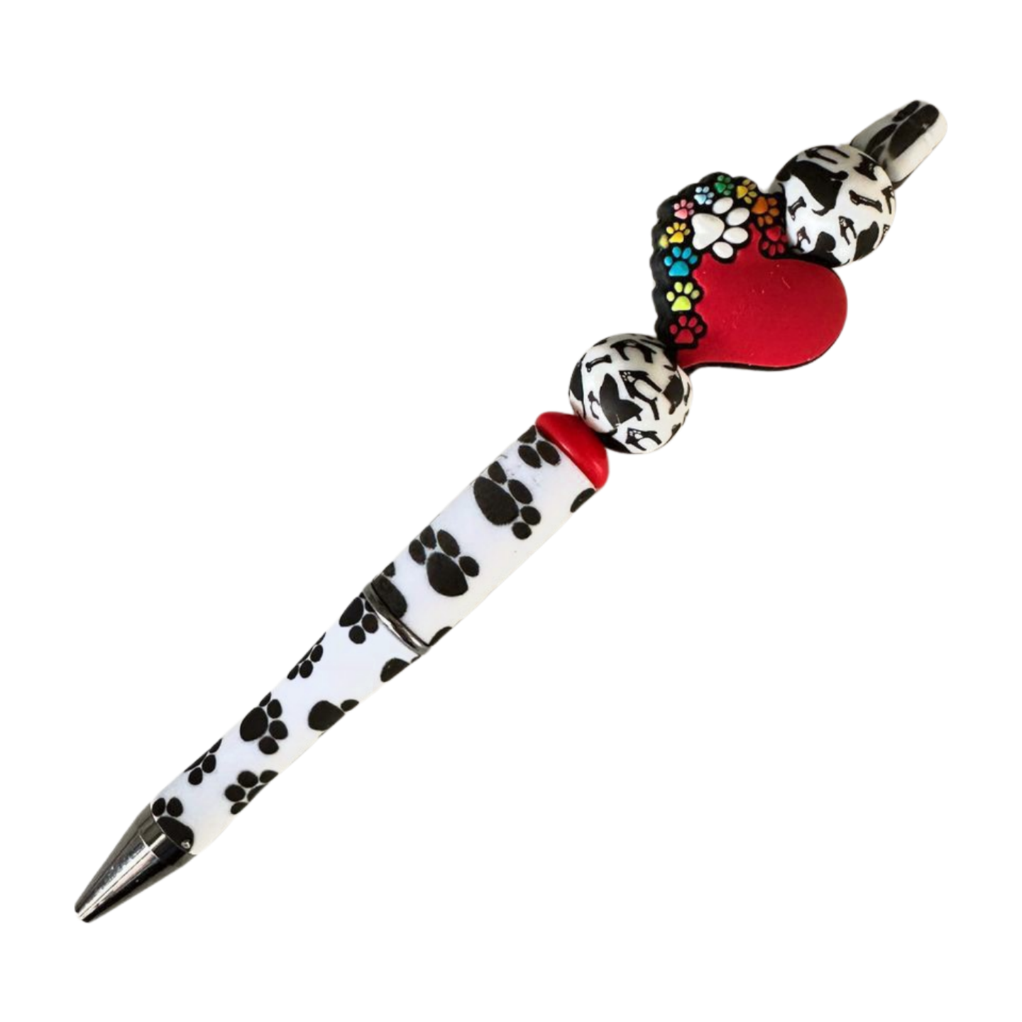 Paw Heart Beaded Pen