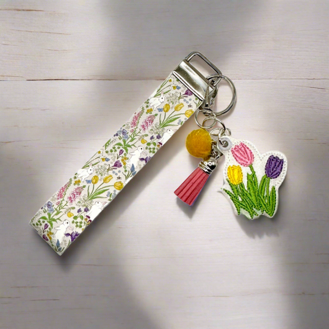 3 Tulips Keychain and Wristlet