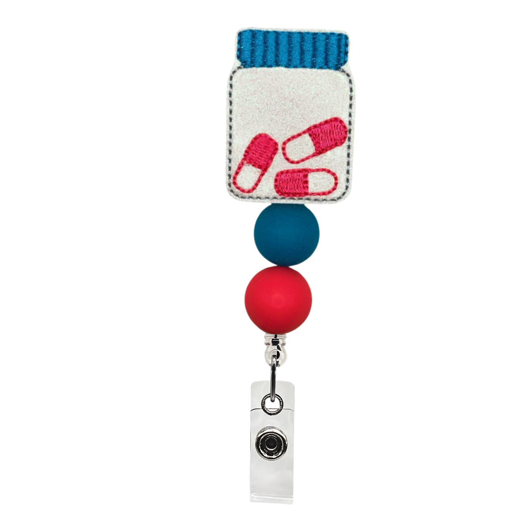 Pill Bottle Badge Reel