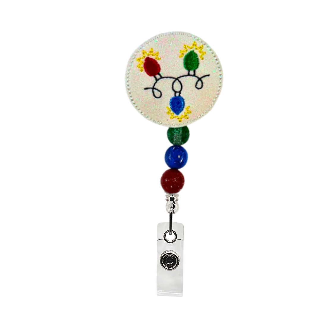 Christmas Lights Badge Reel