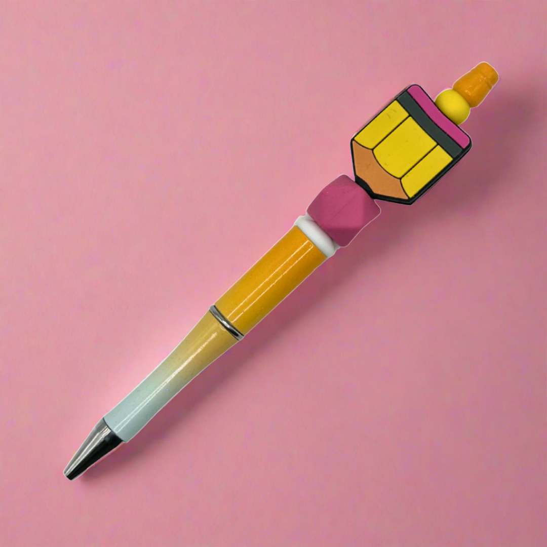 School Pencil Beaded Pen