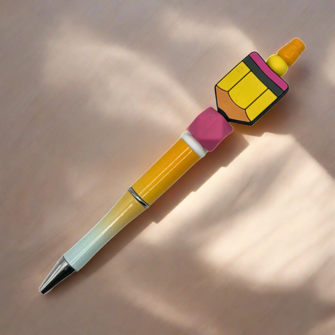 School Pencil Beaded Pen