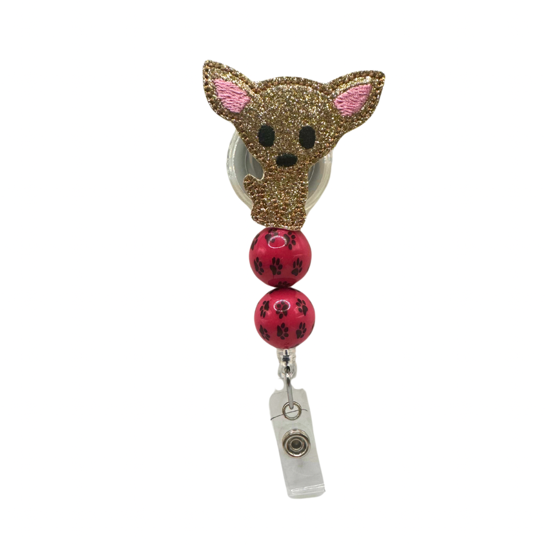Chihuahua Badge Reel