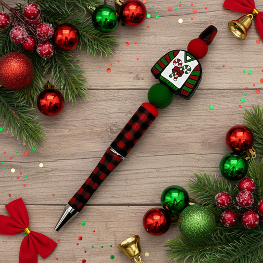 Ugly Christmas Sweater Beaded Pen