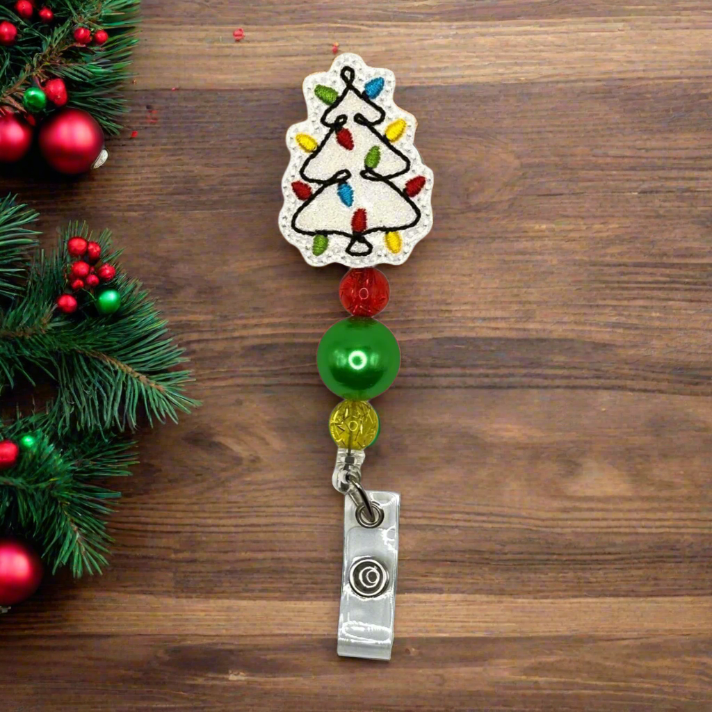 Christmas Light Tree Badge Reel
