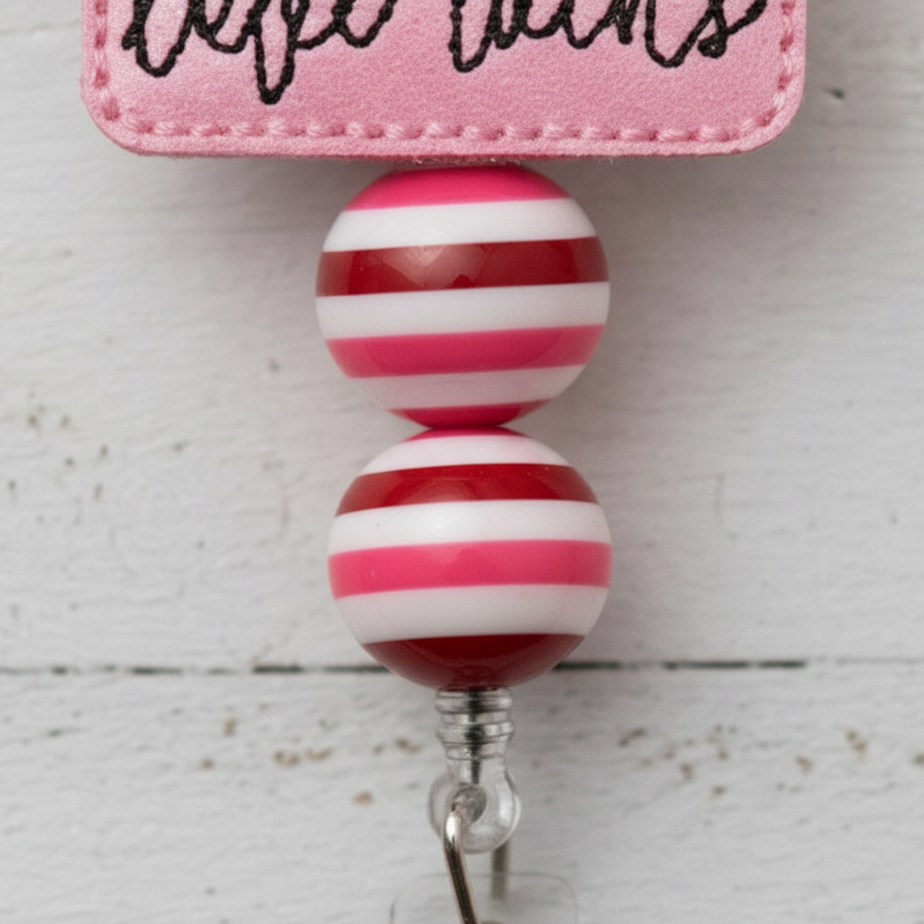 Rainbow Love Wins Badge Reel, handmade retractable ID badge reel - view 3