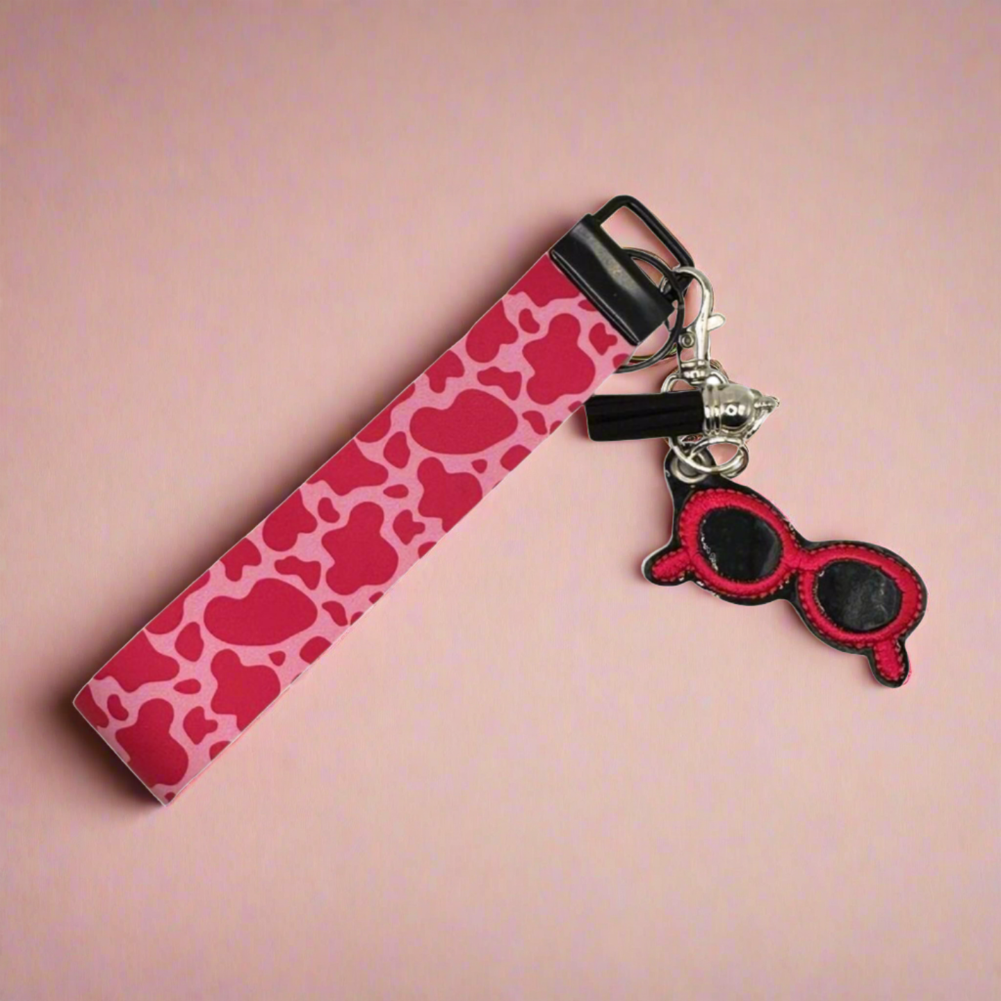 Pink Sunglass Keychain and Wristlet