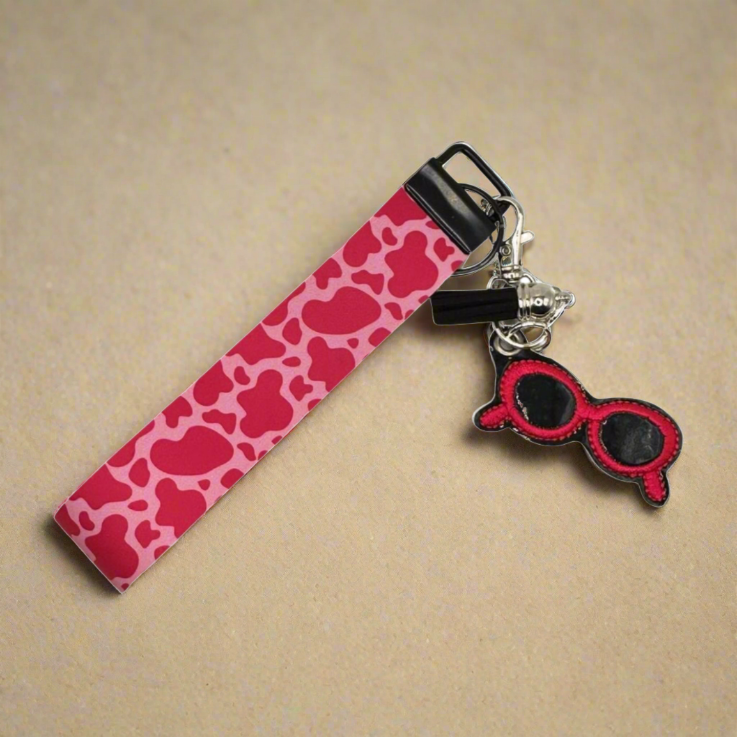 Pink Sunglass Keychain and Wristlet