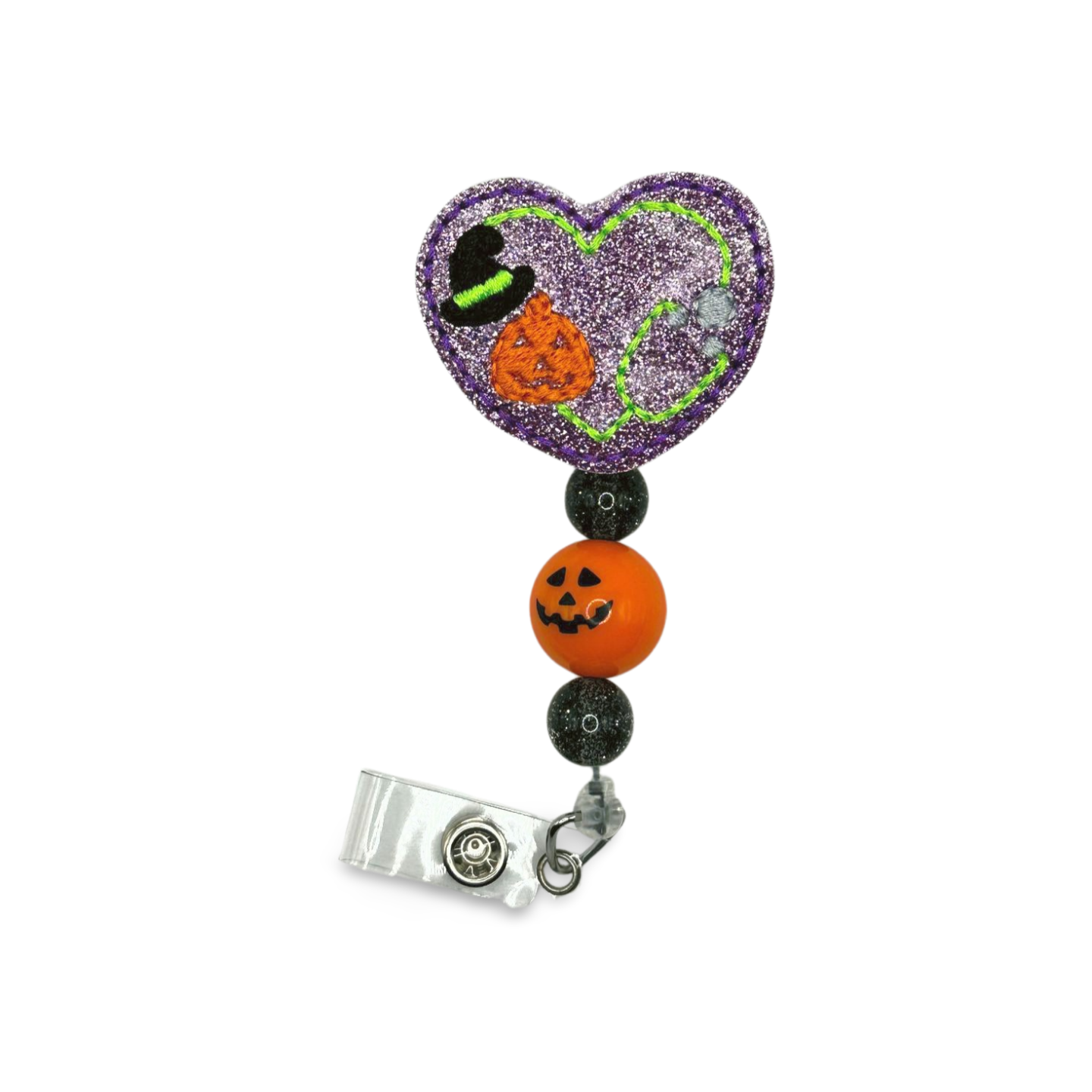 Fall & Halloween Heart Stethoscope Badge Reel Bundle