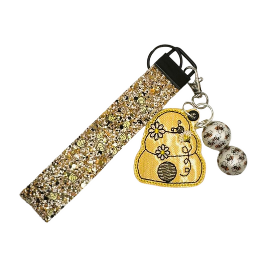 Beehive Keychain and Wristlet