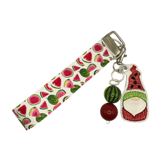 Watermelon Gnome Keychain and Wristlet