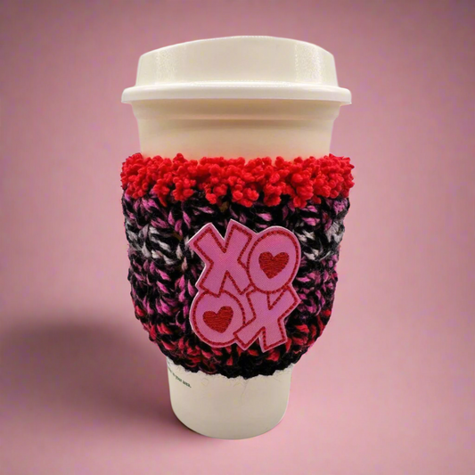 Red XOXO  Coffee Cozy Sleeve