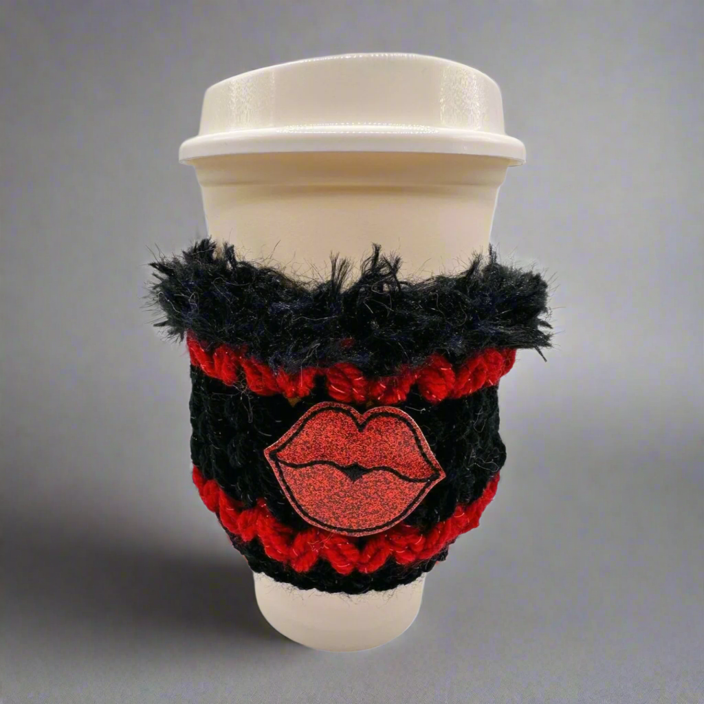 Red Lips Coffee Cozy Sleeve