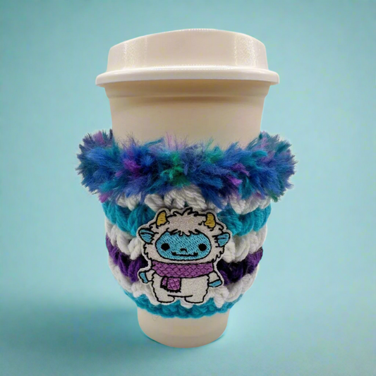 Winter Yeti Coffee Cozy Sleeve