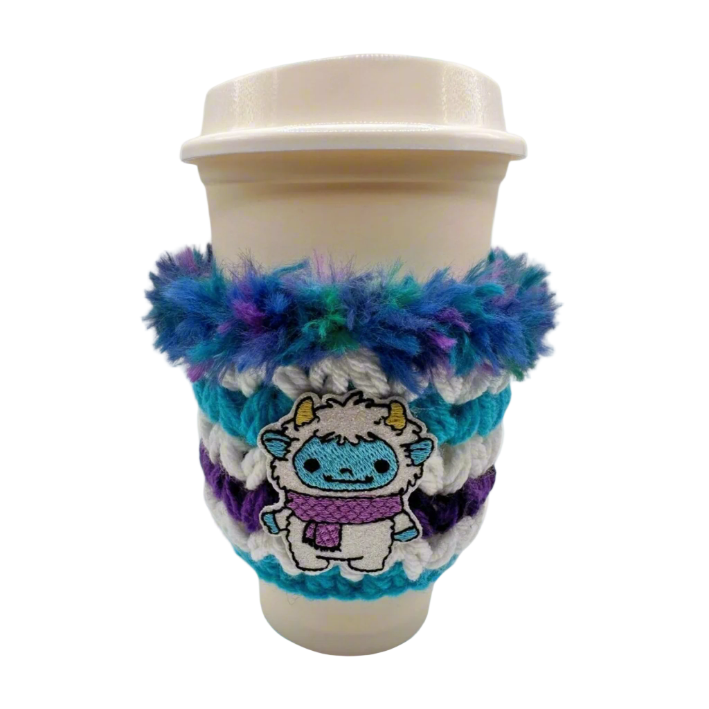 Winter Yeti Coffee Cozy Sleeve