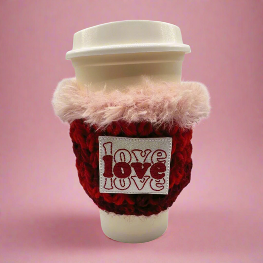 Love Love Love Coffee Cozy