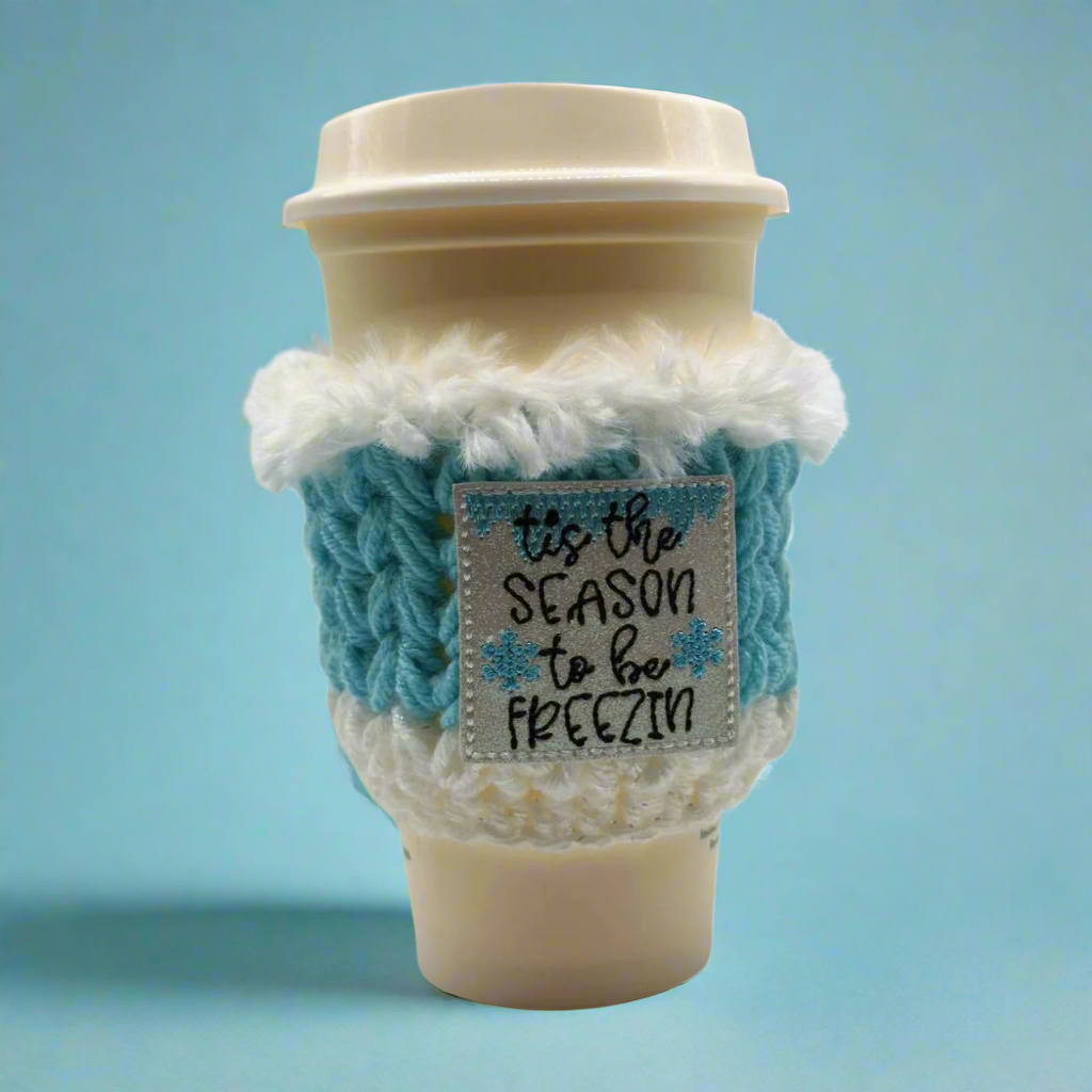 Tis The Season to be Freezin Coffee Cozy