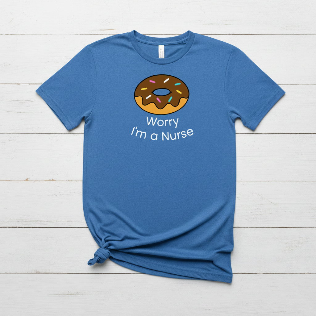 Donut Worry I'm a Nurse T-Shirt, handmade t-shirt