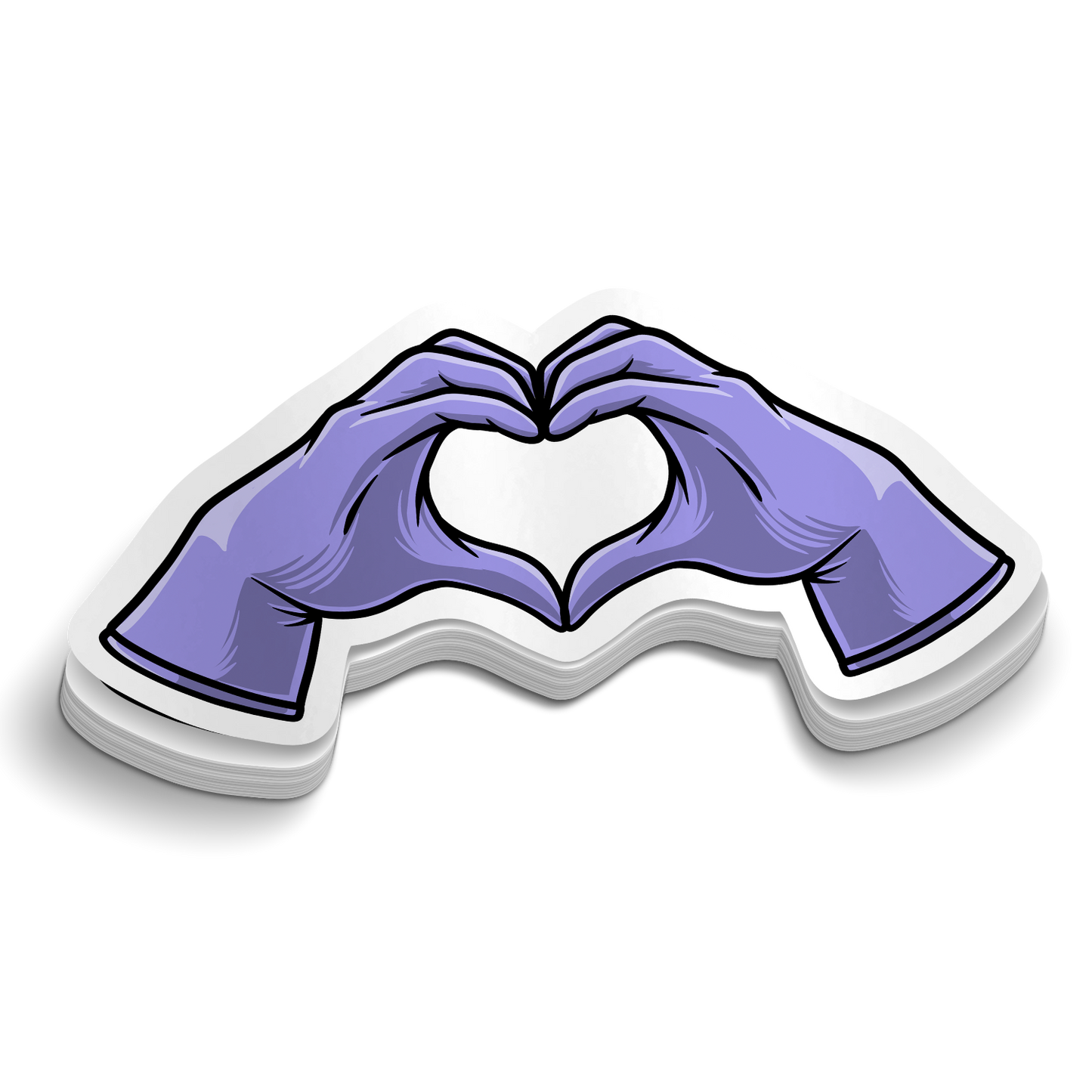 Medical Glove Heart-Hands Sticker