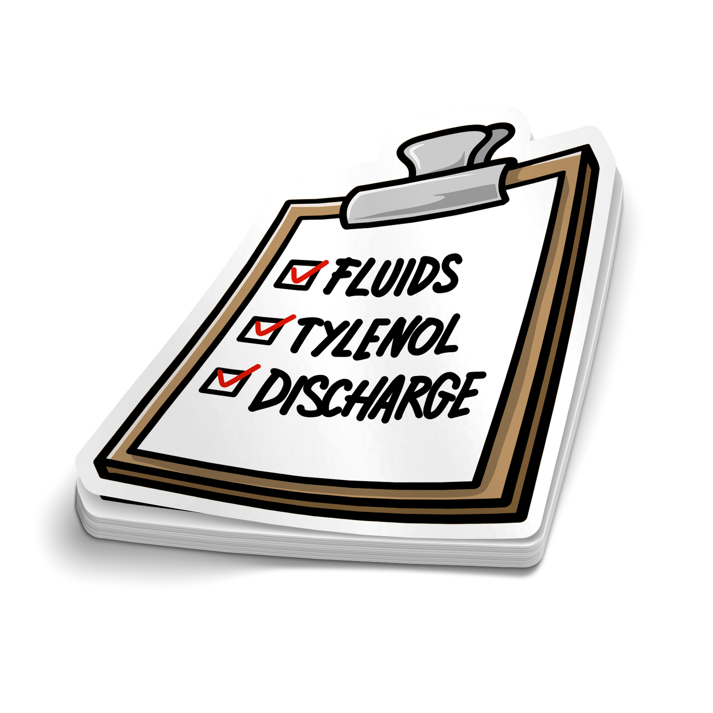 Fluids Tylenol Discharge Sticker
