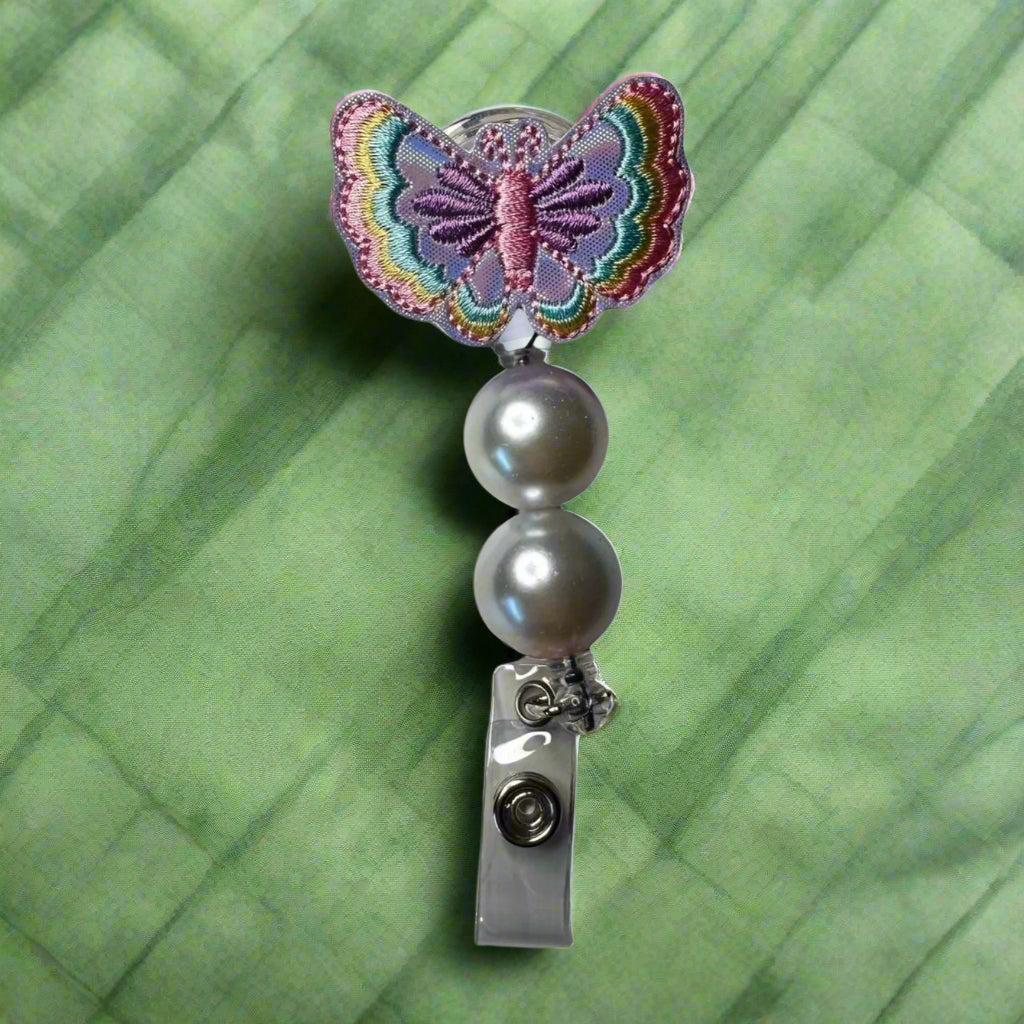 Pastel Butterfly Badge Reel