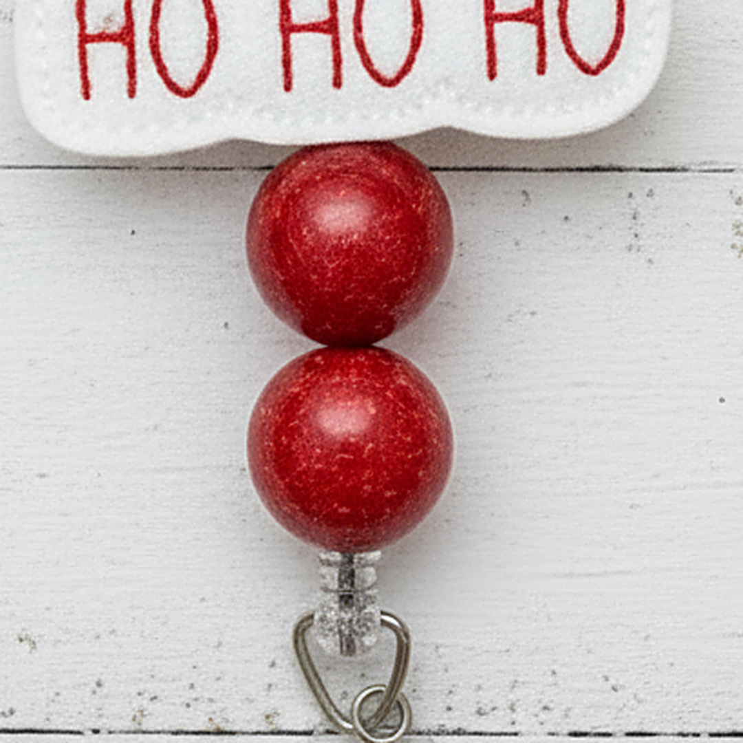 Santa Sleigh Ho Ho Ho Badge Reel