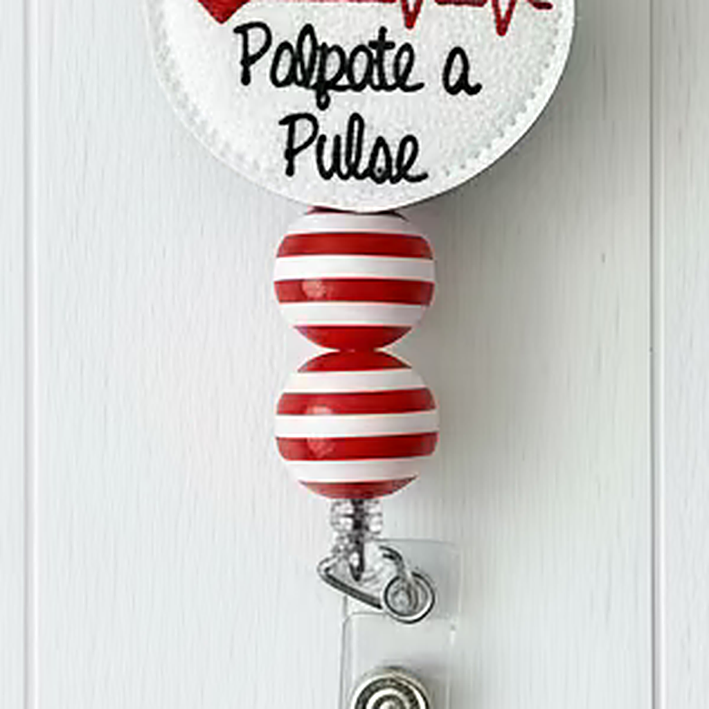 Don’t Panic, Palpate a Pulse Badge Reel