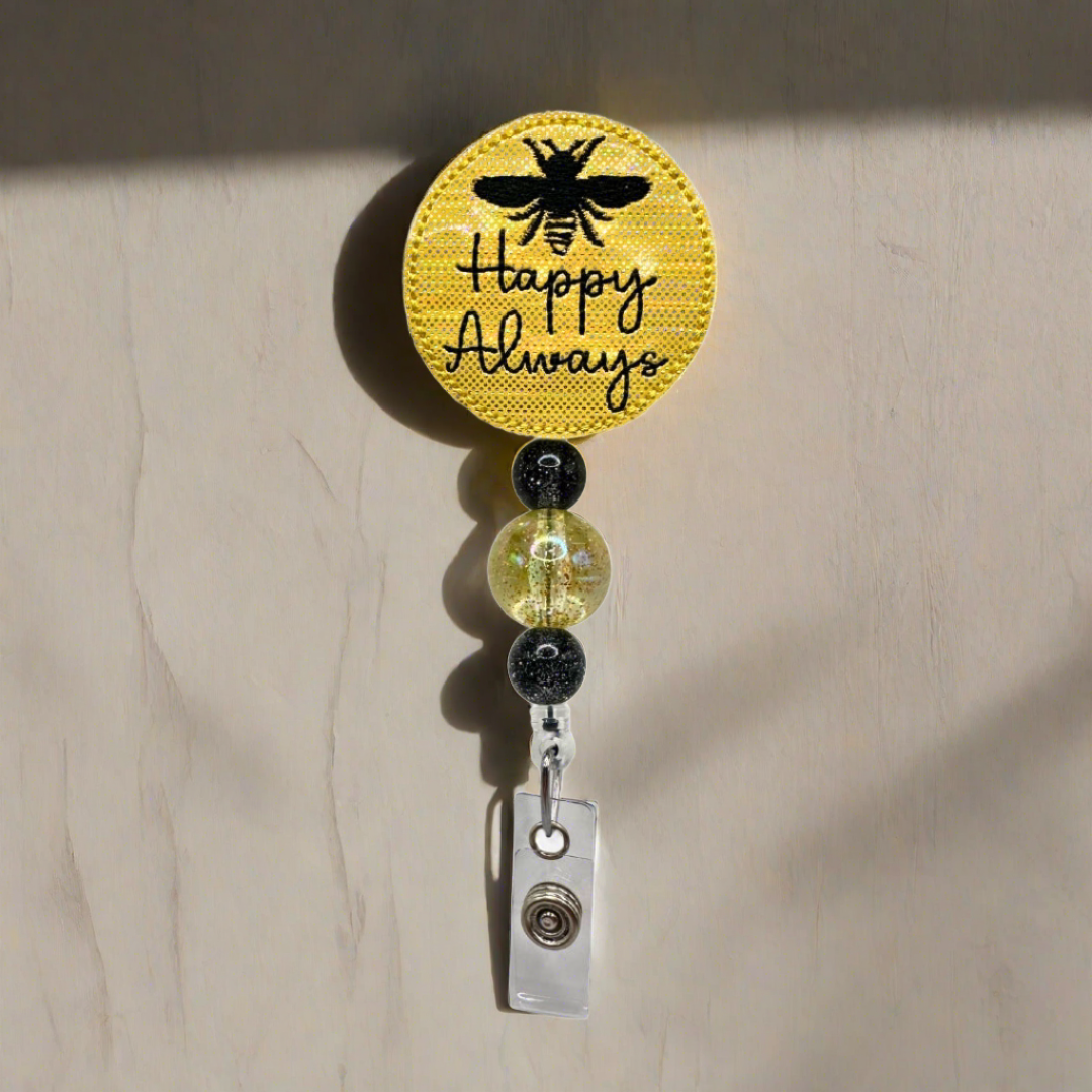 Bee Happy Always Badge Reel