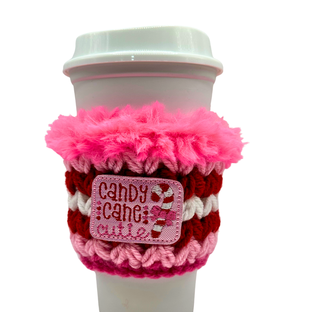 Candy Cane Cutie Coffee Cozy