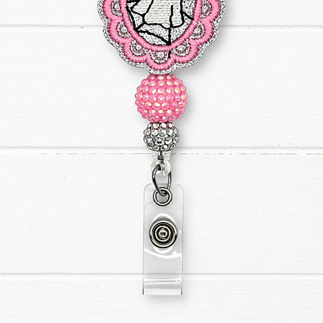 Framed Ghost Halloween Badge Reel