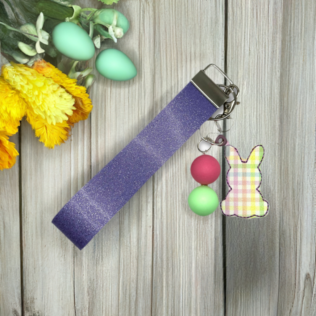 Plaid Bunny Keychain and Wristlet