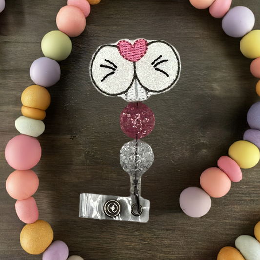 Bunny Teeth Beaded Badge Reel